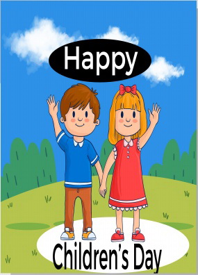 六一儿童节卡通贺卡图片